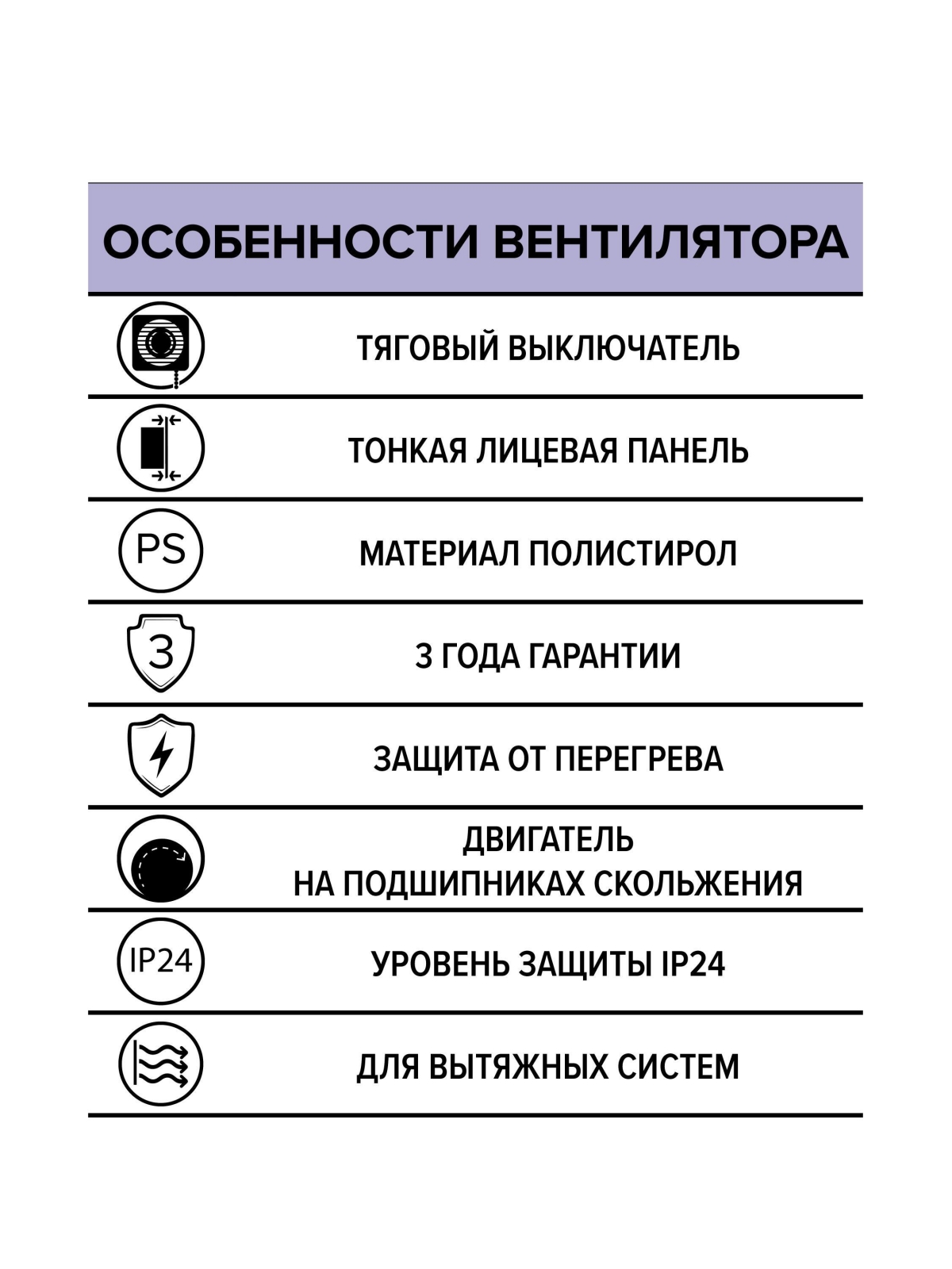Вентилятор накладной A D100 тяг.выкл. AURAMAX