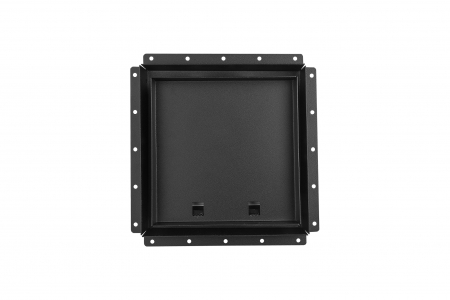 Теневой диффузор под плитку FoZa 237х237 с вентилятором 125СК, обратный клапан, черная, d125мм