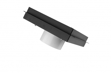 Решетка скрытого монтажа FoZa ПОД ПЛИТКУ 237х237 с вентилятором 125СНК, обратный клапан, таймер+датчик влажности, черная, d125мм