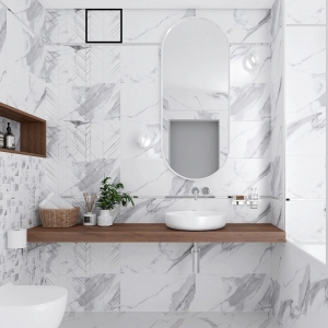 Решетка скрытого монтажа FoZa ПОД ПЛИТКУ 237х237 с вентилятором 125СНК, обратный клапан, таймер+датчик влажности, черная, d125мм