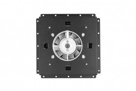 Решетка скрытого монтажа FoZa ПОД ПЛИТКУ 237х237 с вентилятором 125СНК, обратный клапан, таймер+датчик влажности, черная, d125мм